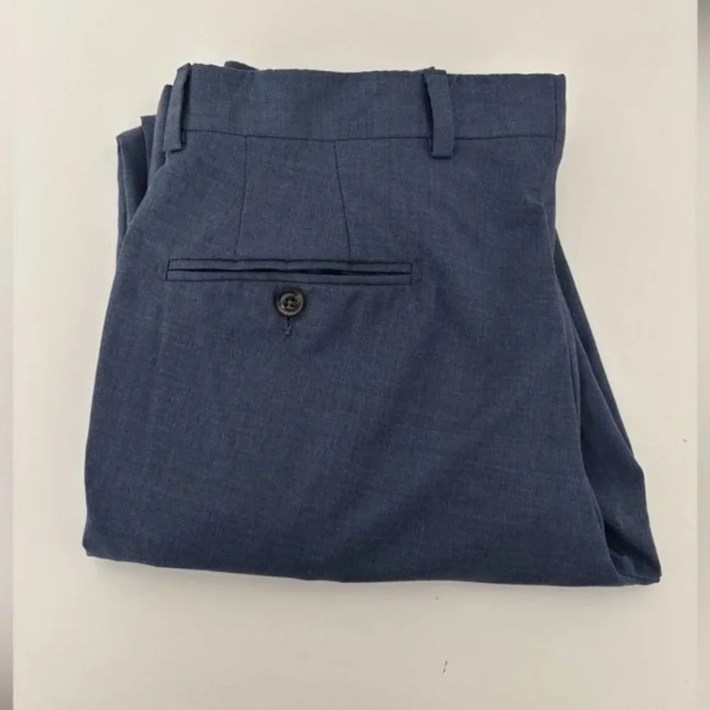 Ted Baker Pants Wool 32R X 33 Jerome Flat Front Preppy Quiet Luxury Old Money - Picture 12 of 12
